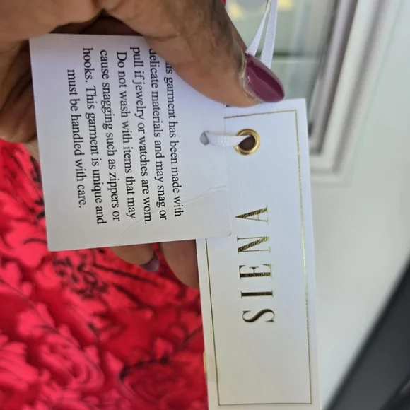 139 Siena V-Neck Dress Sz 10 Women Embroidered-Mesh Sleeveless New Holiday - Picture 7 of 14